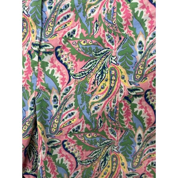 Talbots Perfect Short Womens 22W Colorful Paisley Print Cotton 10" High Rise - Picture 3 of 10